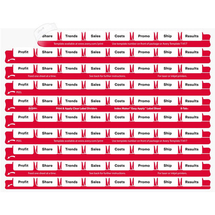Avery® Clear Label Sheet Refills - Easy Print & Apply - 30 Labels/sheet