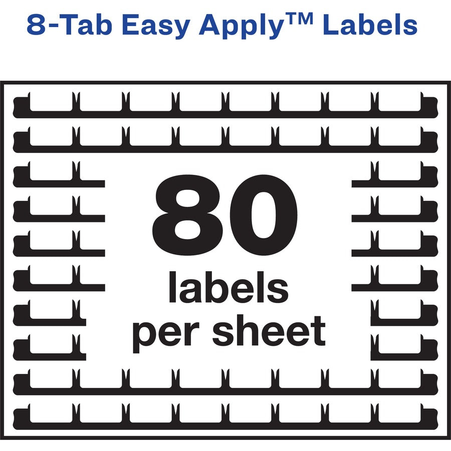 Avery&reg; 8 Tab Easy Print & Apply Clear Label Sheet Refills (11226) - Alternate-Image5