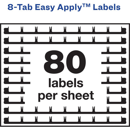 Avery&reg; 8 Tab Easy Print & Apply Clear Label Sheet Refills (11226) - Alternate-Image5