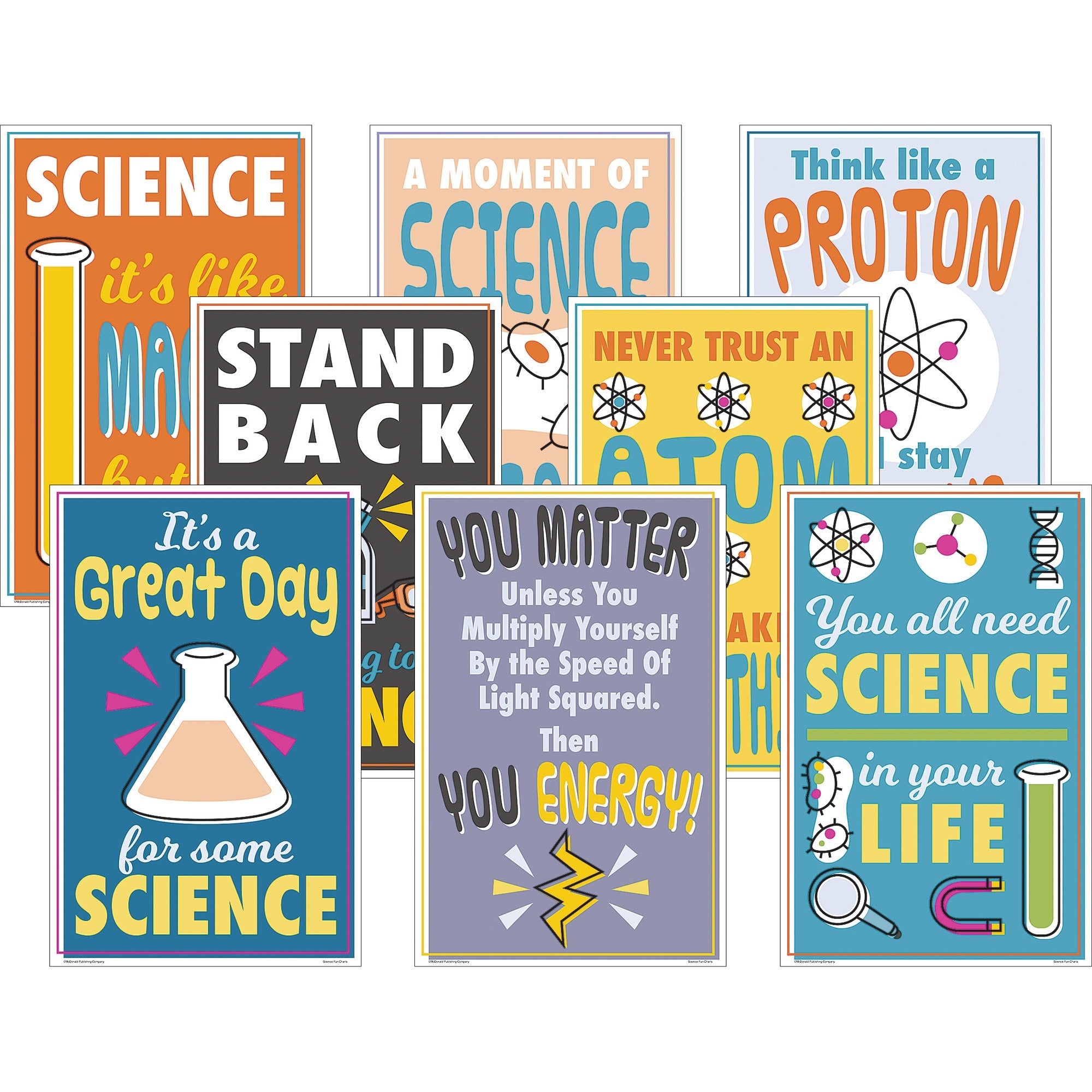 Teacher Created Resources Science Fun Posters - 11" Width - Multi