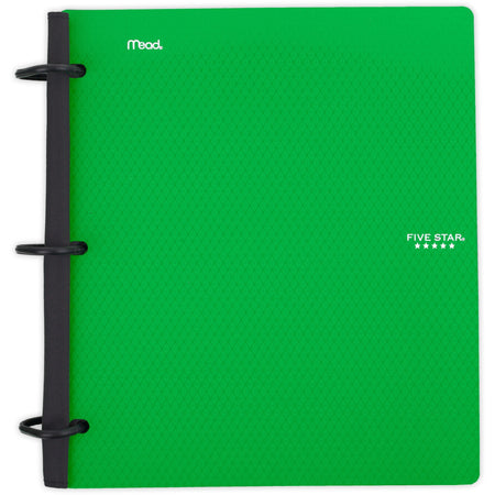 Mead Five Star Flex Hybrid NoteBinder - 1" Binder Capacity - 200 Sheet Capacity - Pocket(s): 2 - 5 Divider(s) - Plastic - Multi-colored - TechLock Ring, Durable, Foldable - 1 Each