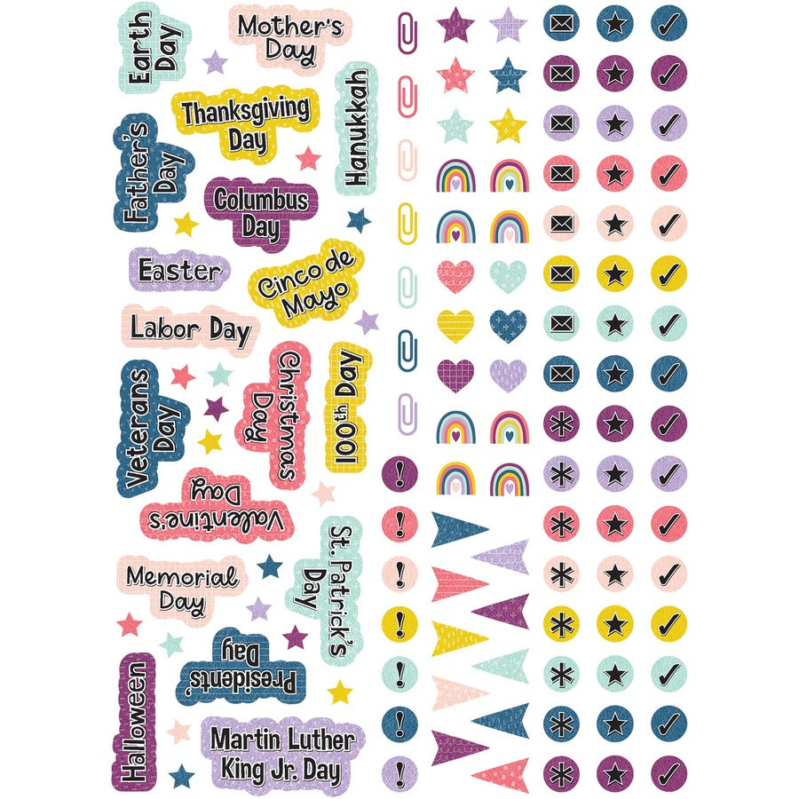 Teacher Created Resources Oh Happy Day Lesson Planner - Monthly - 40 Week - 1 Week Double Page Layout - Multi - Substitute Teacher Page, Appointment Schedule - 1 Each