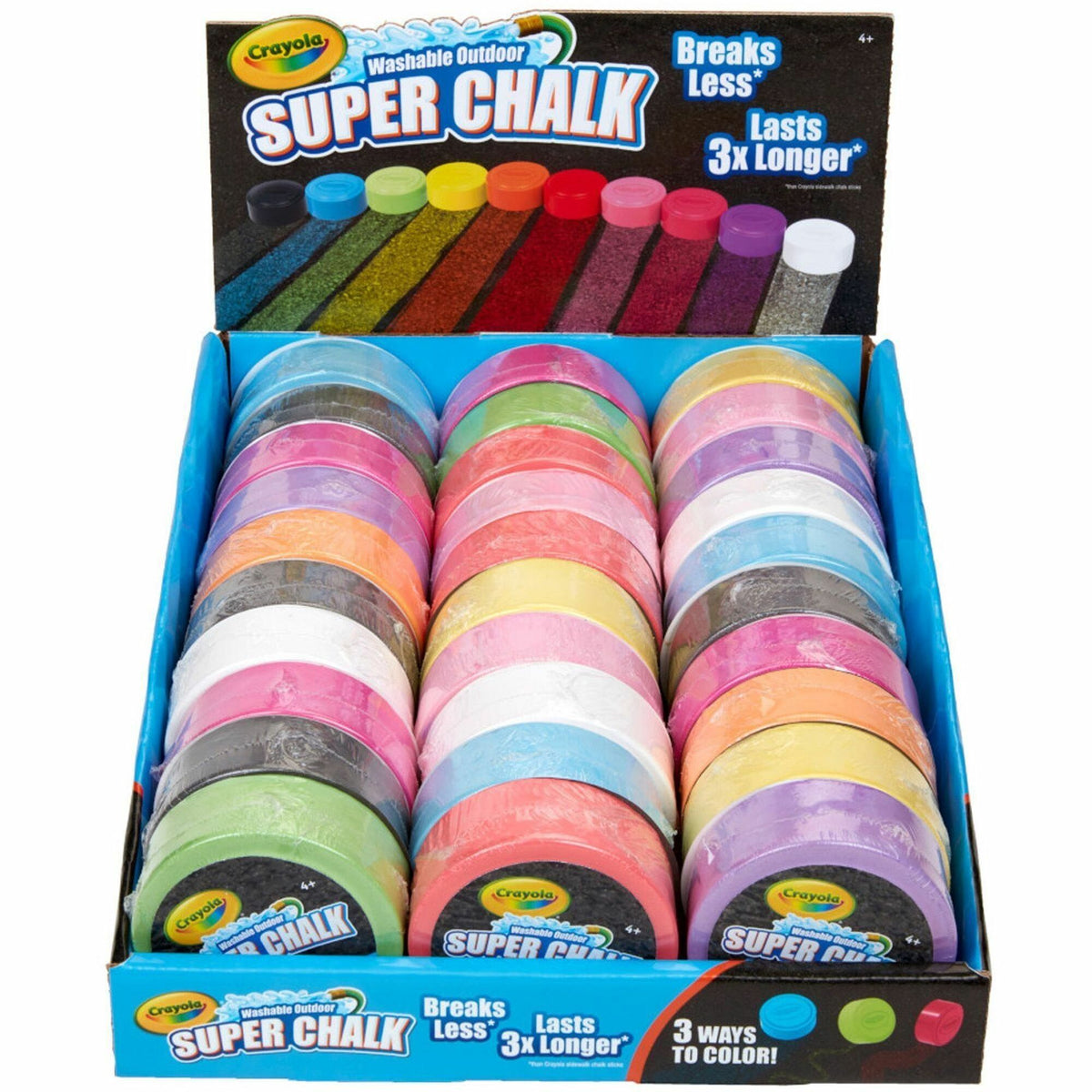 Crayola Outdoor Super Chalk - Assorted - 30 / Carton