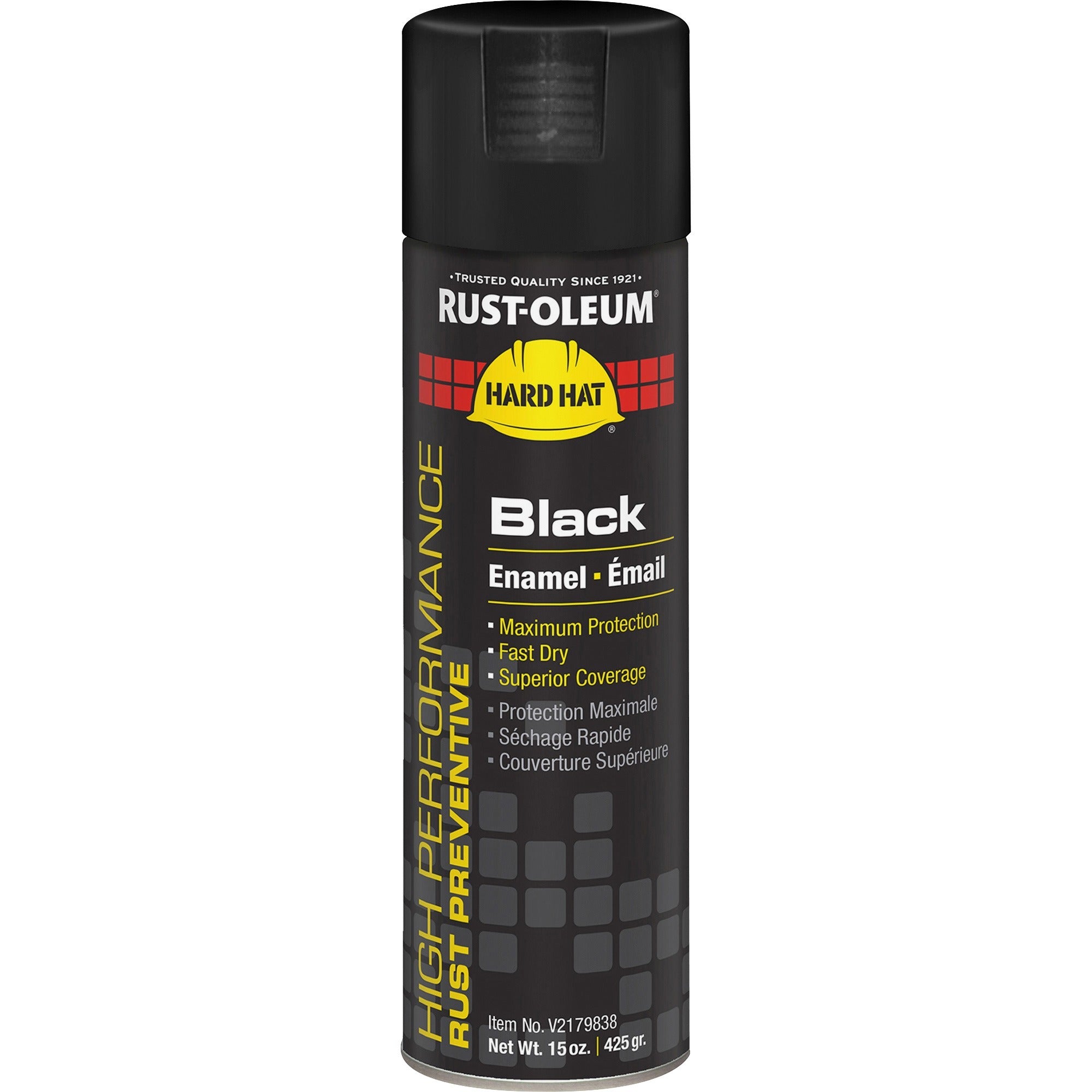 Rust-Oleum High Performance Enamel Spray Paint - Aerosol - Gloss - Black - 15 fl oz - 1 Each