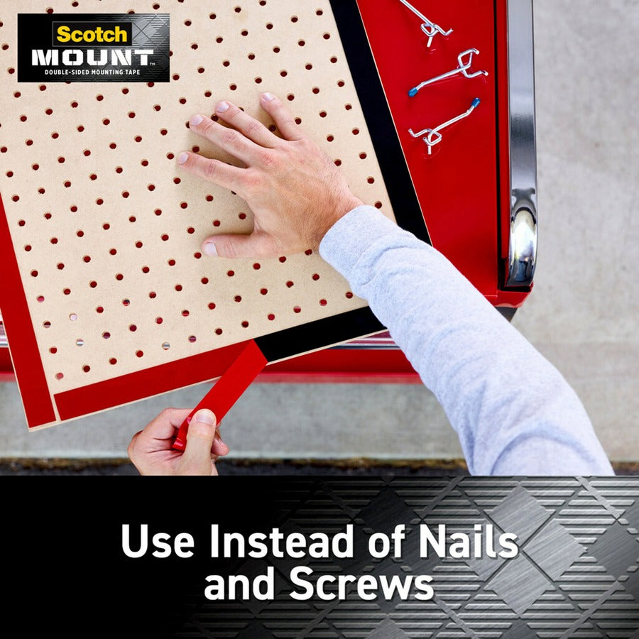 Scotch-Mount Extreme Double-Sided Mounting Tape - 5ft x 1" - Black