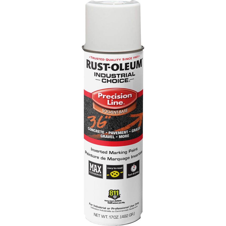 Rust-Oleum Industrial Choice Marking Spray Paint - Aerosol - White - 17 fl oz - 1 Each