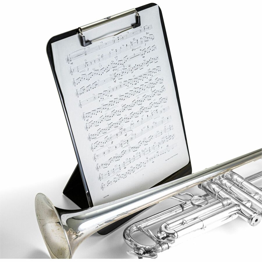 Officemate Easel Clipboard - Storage for Paper - Heavy Duty - Black - 1 Each