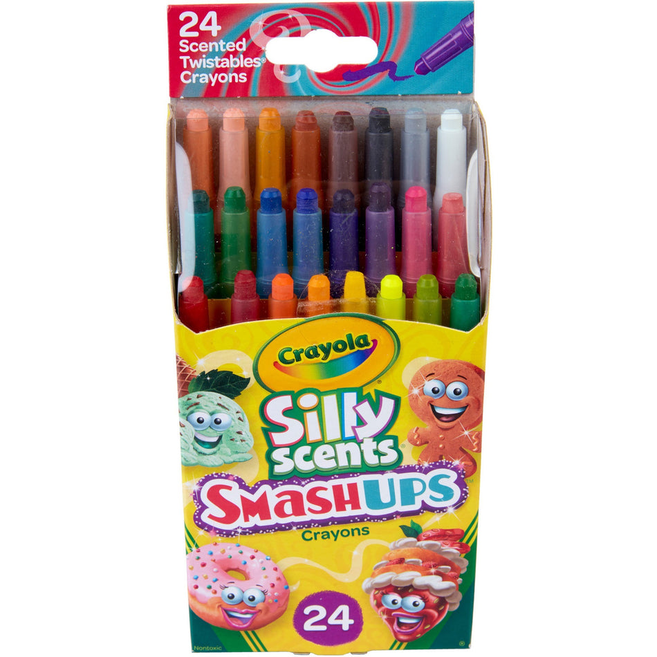 Crayola Silly Scents Mini Twistables Crayons - 5" Length - Assorted - 24 / Pack