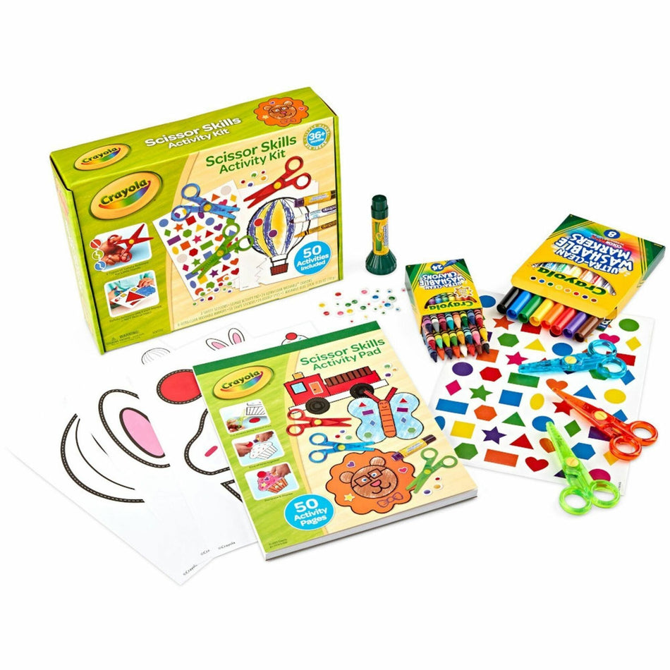 Crayola Young Kids Scissor Skills Activity Kit - Recommended For 3 Year - Multi - 1 Kit