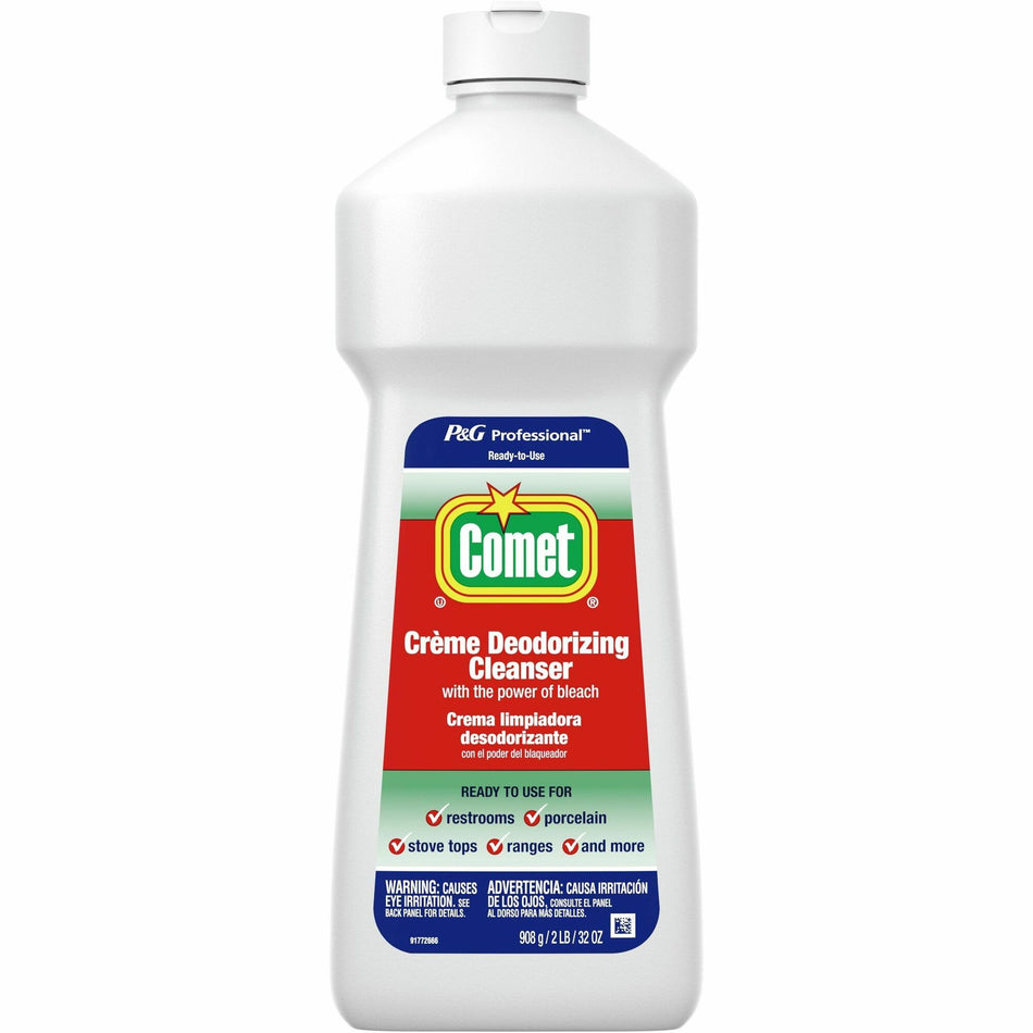 Comet Creme Deodorizing Cleanser - 32 fl oz (1 quart) - Non-scratching - White Bottle - 1 Bottle
