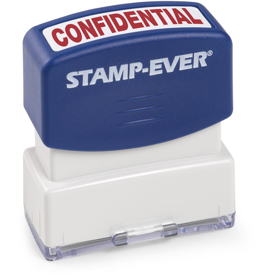 Printy Pre-inked CONFIDENTIAL Message Stamp - Message Stamp - CONFIDENTIAL - Red - 1 Each