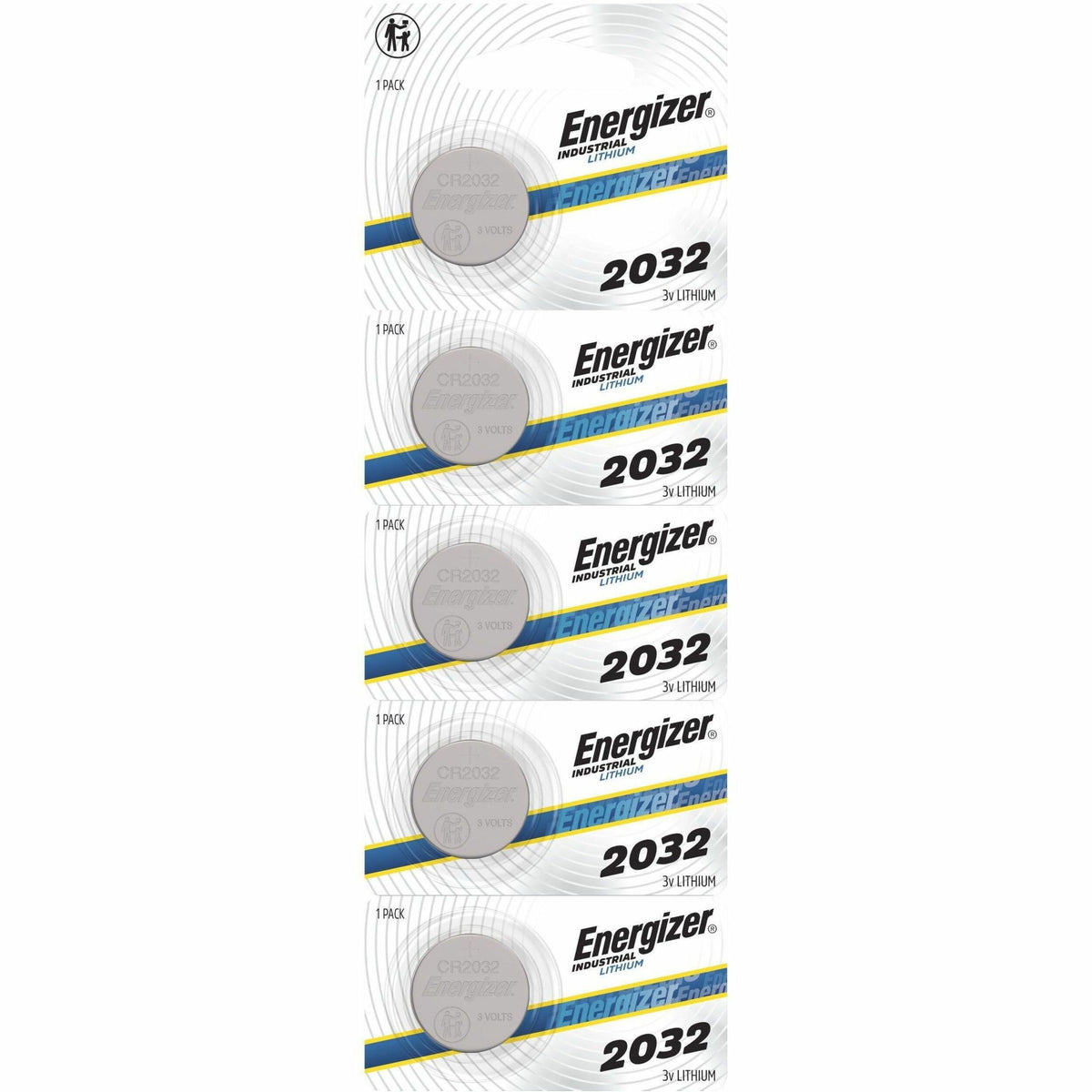 Energizer Industrial Battrey - For Digital Thermometer, Multimeter, Construction, Facility Maintenance, Medical Center, Office, Classroom, Electronics, Digital Scale - Coin Cell - 5 / Pack