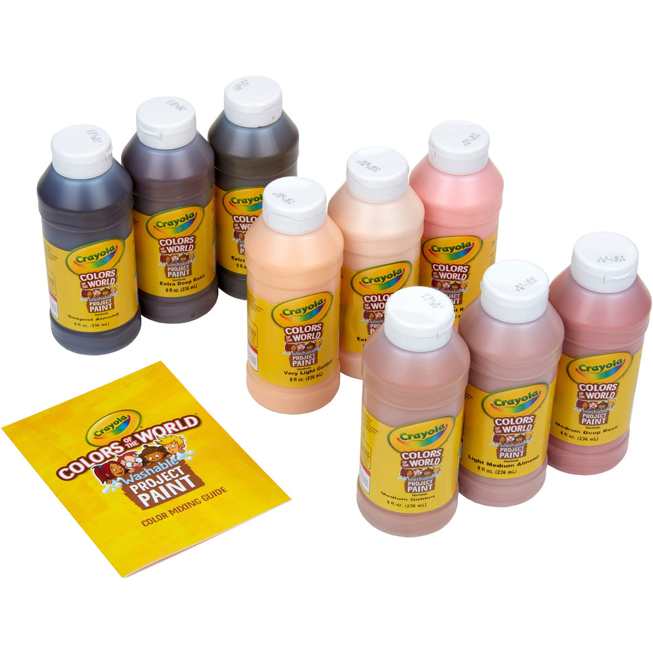 Crayola Colors of the World™ Washable Paint - Multicolor - 8 fl oz - Washable - 9 / Pack