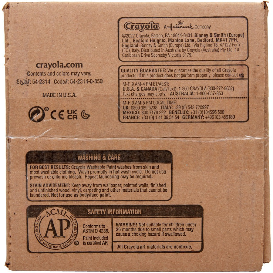 Crayola Colors of the World™ Washable Paint - Multicolor - 8 fl oz - Washable - 9 / Pack