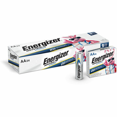 Energizer Industrial AA Lithium Battery 4-Pack - For Construction, Facility Maintenance, Medical Center, Office, Classroom - AA - 4/Pack - 6 / Box