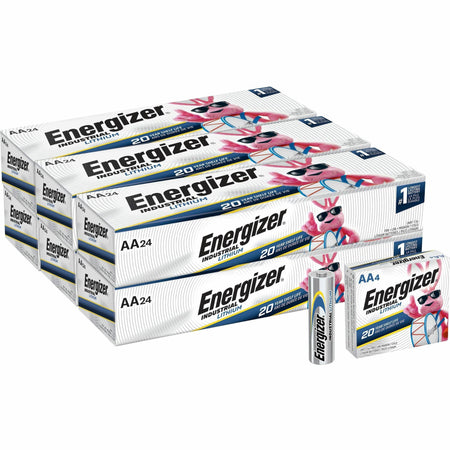 Energizer Industrial AA Lithium Battery 4-Pack - For Construction, Facility Maintenance, Medical Center, Office, Classroom - AA - 4/Pack - 36 / Carton