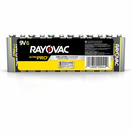 Rayovac Ultra Pro Battery - For Flashlight, Wireless Enabled Device - 9V - 6 / Pack