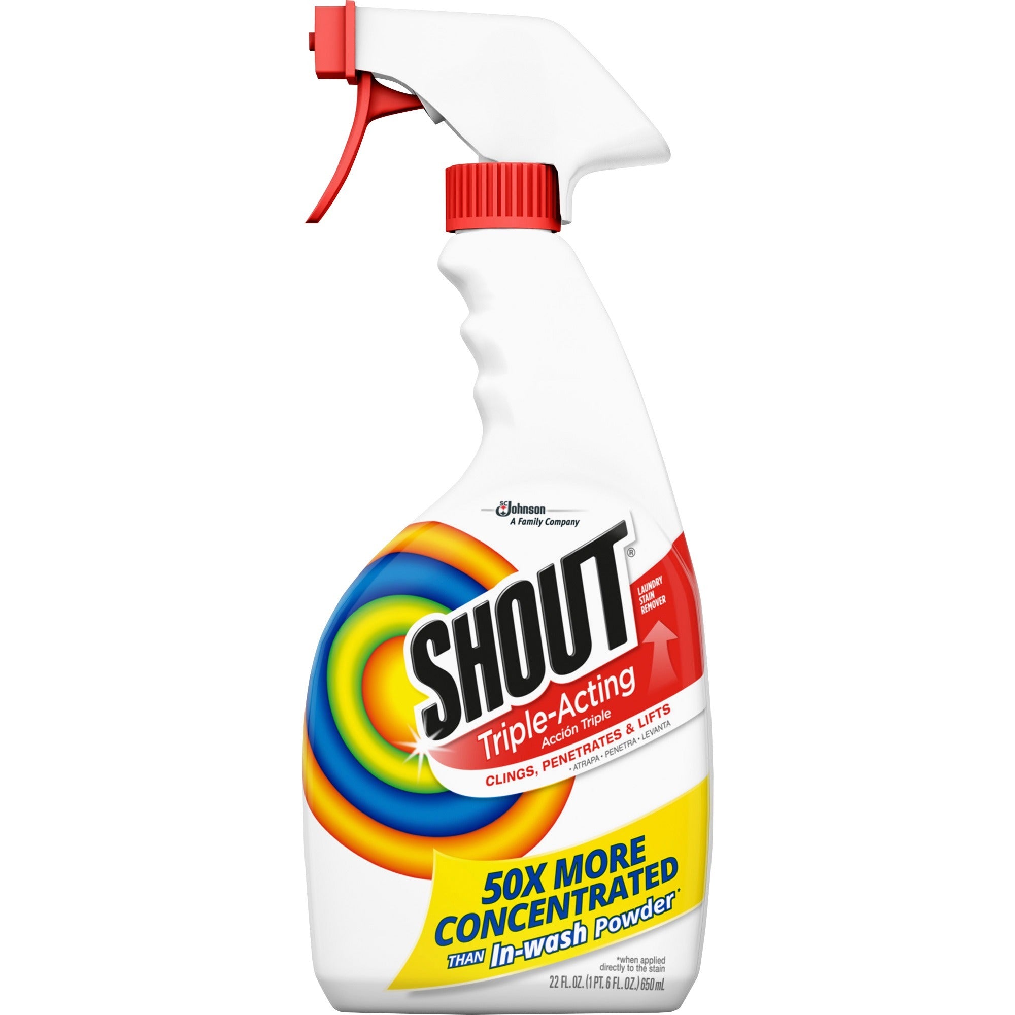 Shout Laundry Stain Remover - Concentrate - Color Safe, Washable, Refillable - Clear - 1 Each