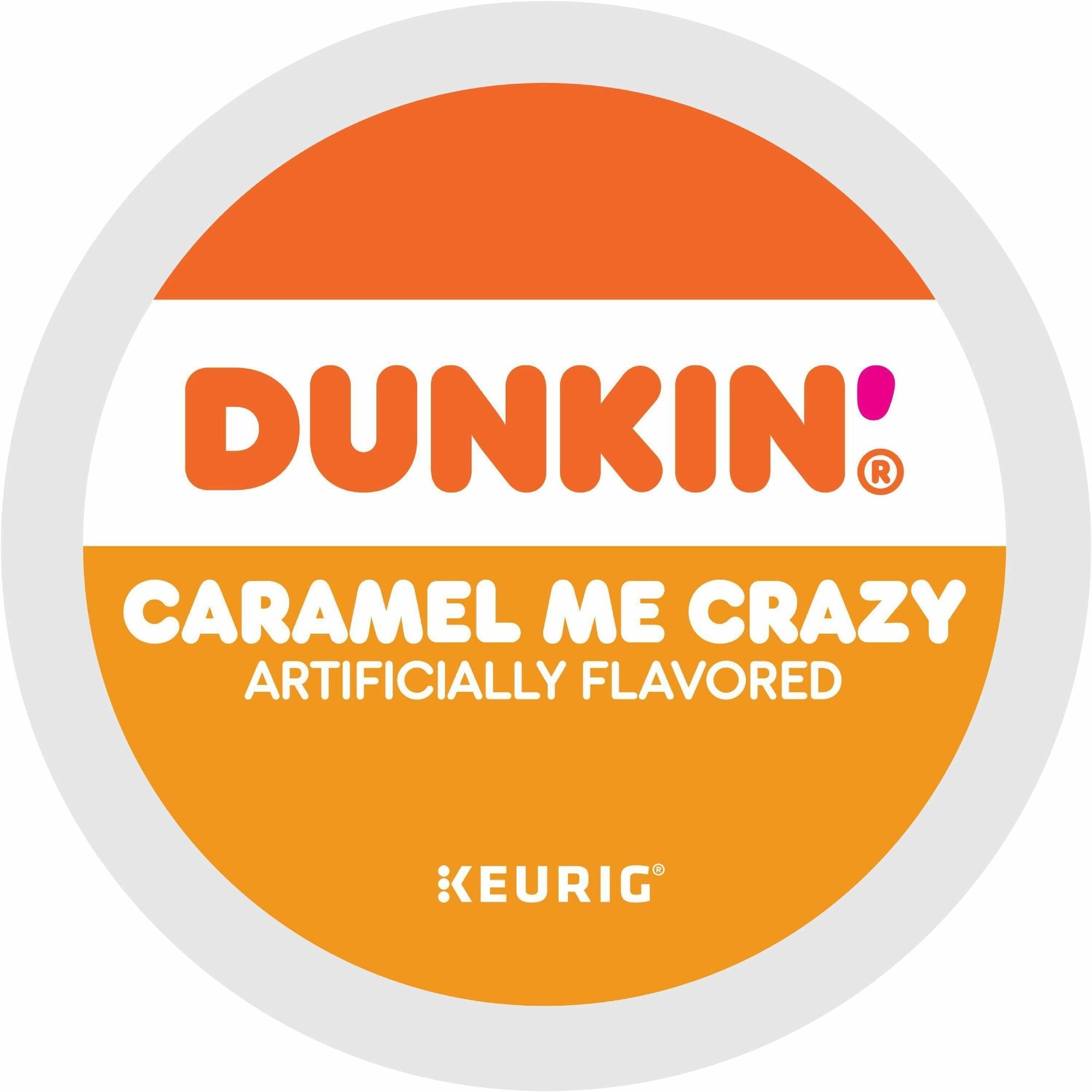 Dunkin'® K-Cup Caramel Me Crazy Coffee - Compatible with Keurig Brewer - Medium - 22 K-Cup - K-Cup - Arabica, Caramel Me Crazy - Kosher - 22 / Box