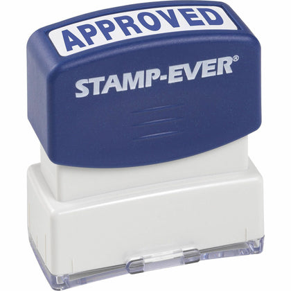 Trodat Pre-inked APPROVED Message Stamp - Blue - 0.56’’ x 1.69’’ - 1 Each - Address & Office Stamps