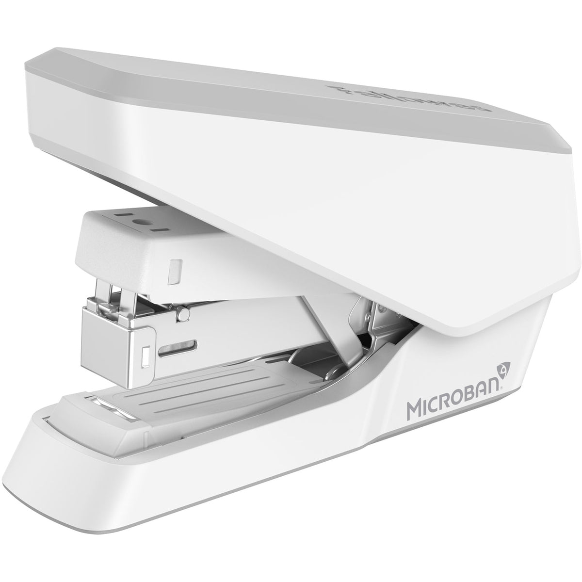 Fellowes EasyPress Half Strip Stapler - Staples Upto 40 Sheet - Holds Upto 105 Staple - Half Strip - Staple Size: 0.25" - White - 1 Each