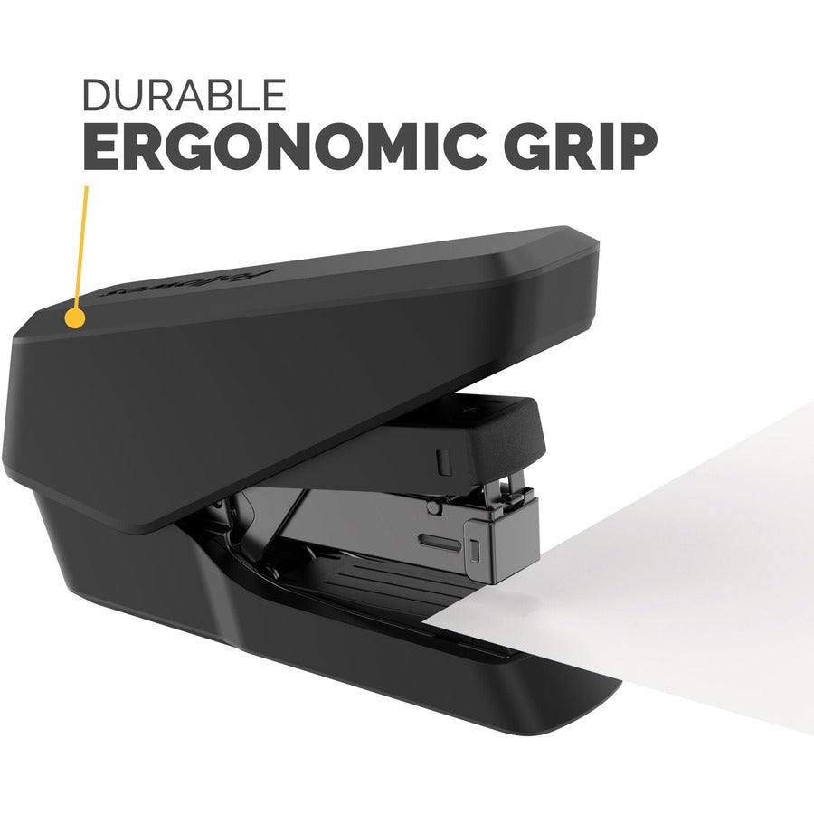 Fellowes EasyPress Half Strip Stapler - Staples Upto 40 Sheet - Holds Upto 105 Staple - Half Strip - Staple Size: 0.25" - Black - 1 Each