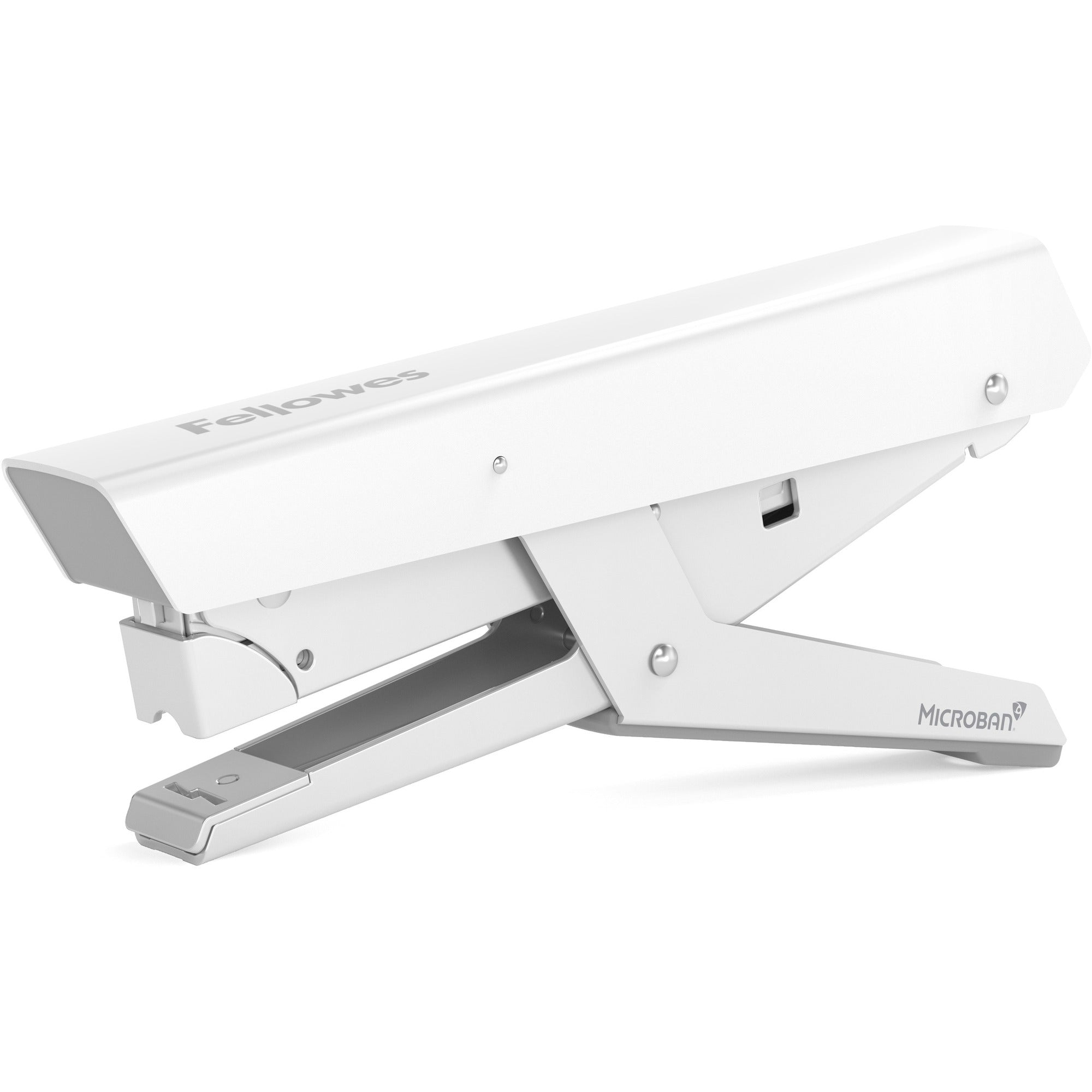 Fellowes LX890 Handheld Plier Stapler - Staples Upto 40 Sheet - Staple Size: 0.25" , 0.31" - White - Metal - 1 Each