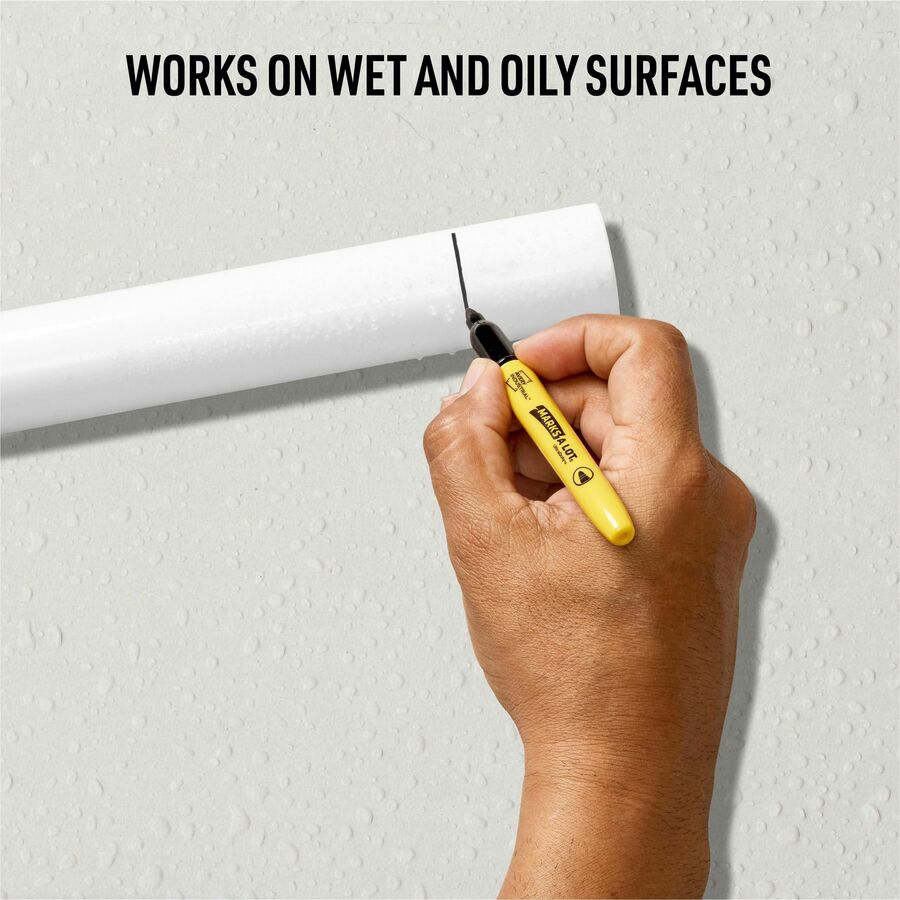 Avery®Marks A Lot UltraDuty Markers, Bullet Tip, 4 Assorted Markers (29848) - 1 mm Bold Bullet Marker Point - Black, Red, Blue Ink - Polyester Tip - 4 / Pack