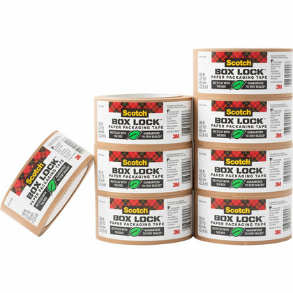 Scotch Box Lock Packaging Tape Refill - Brown 25 yd x 1.88’’ - 8/Carton - Packing & Dispensers