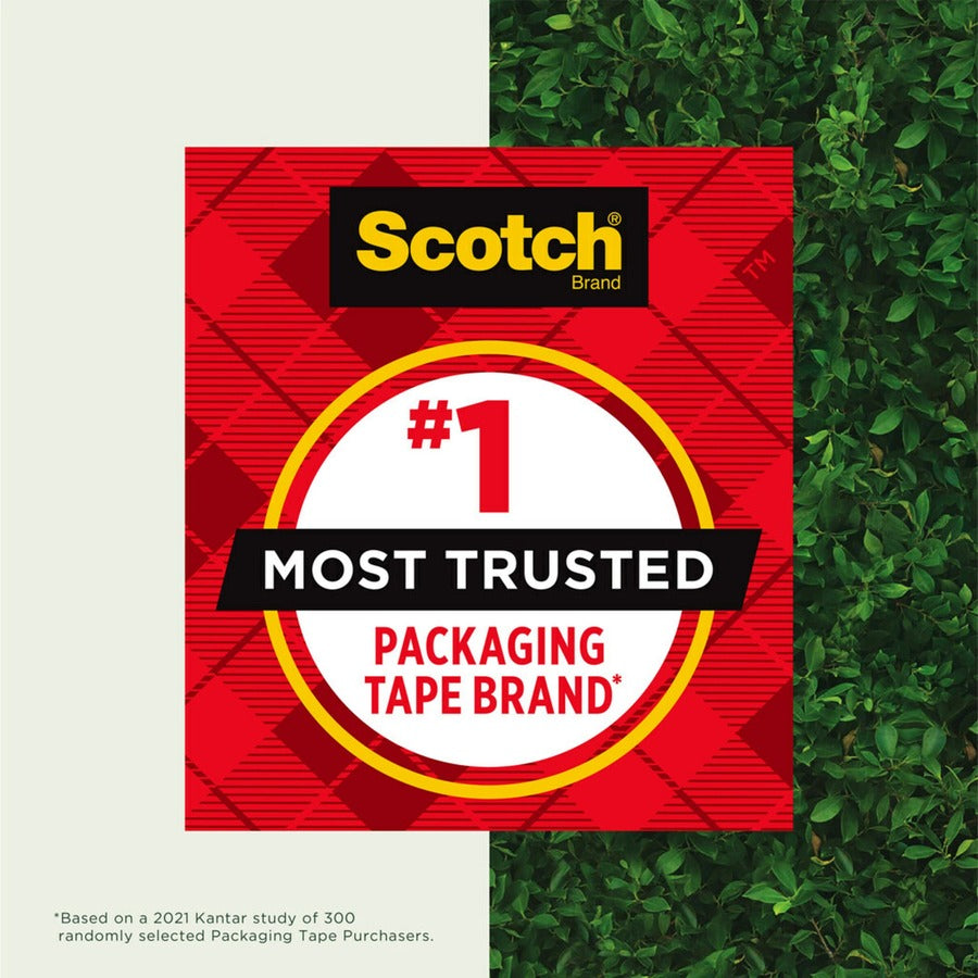 Scotch Box Lock Packaging Tape Refill - 25 yd Length x 1.88" Width - Brown - 8 / Carton