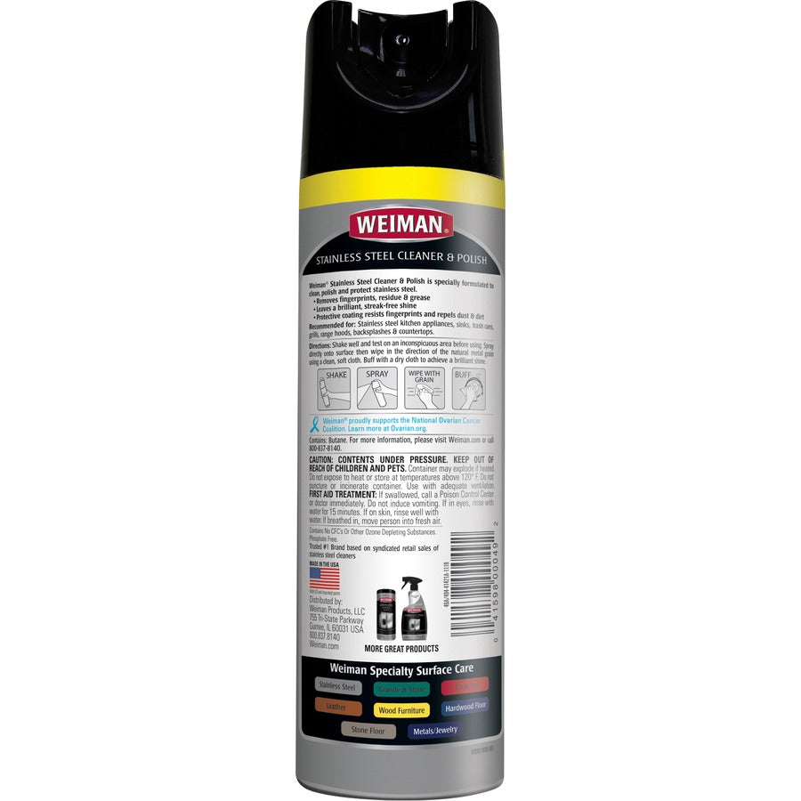 Weiman Stainless Steel Cleaner/Polish - Rear