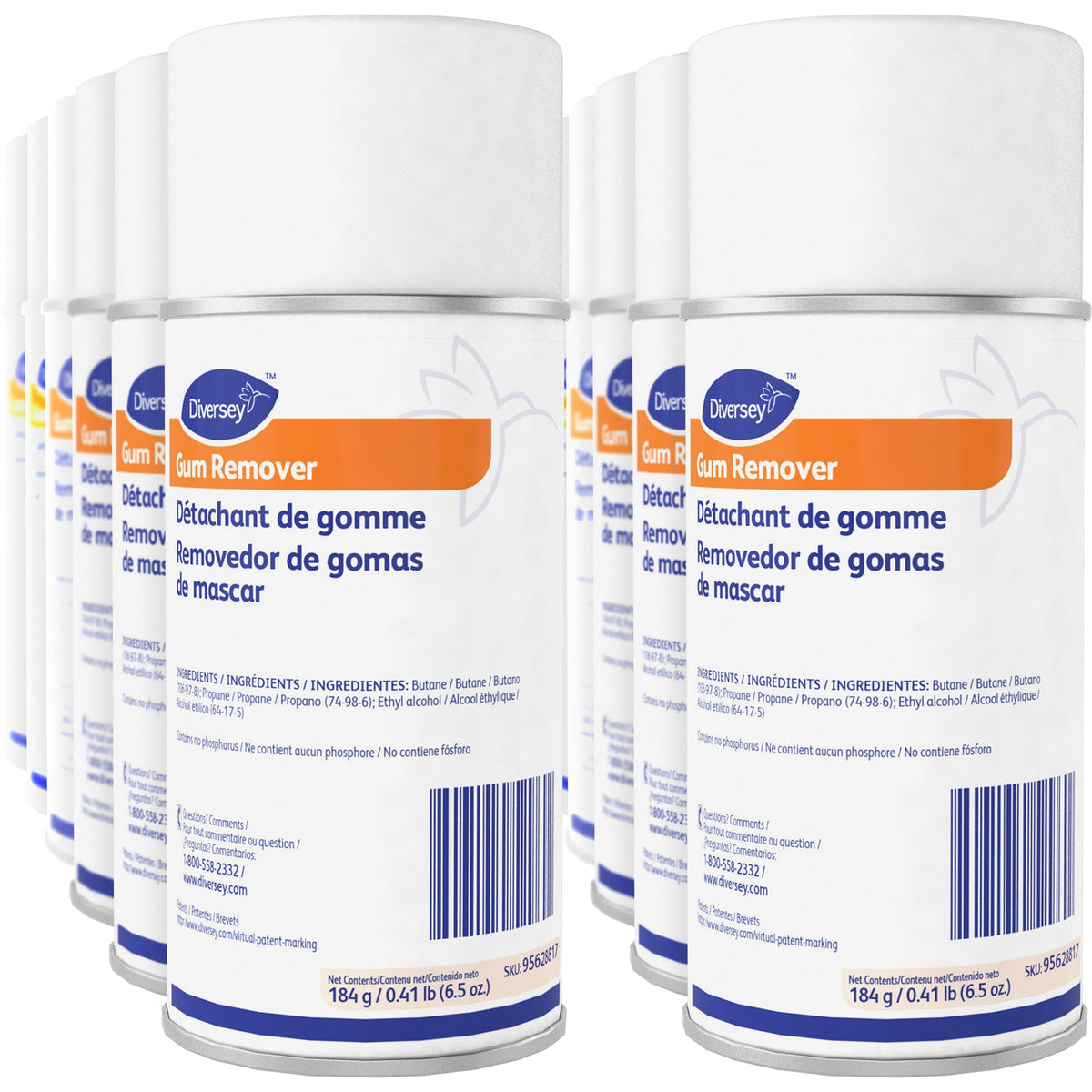 Diversey Gum Remover - Ready-To-Use - 6.5 fl oz (0.2 quart) - Fruity Scent - Easy to Use - Clear - 12 / Carton
