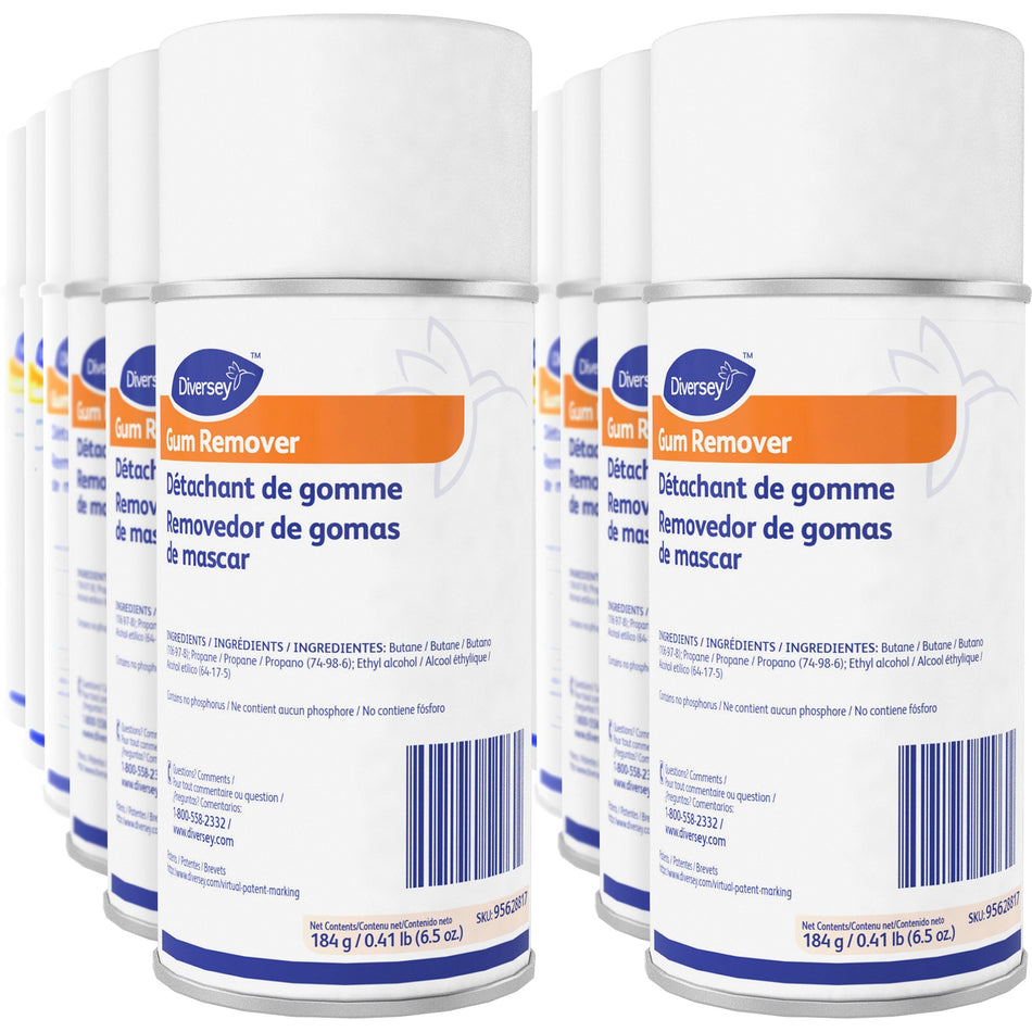 Diversey Gum Remover - Ready-To-Use - 6.5 fl oz (0.2 quart) - Fruity Scent - Easy to Use - Clear - 12 / Carton