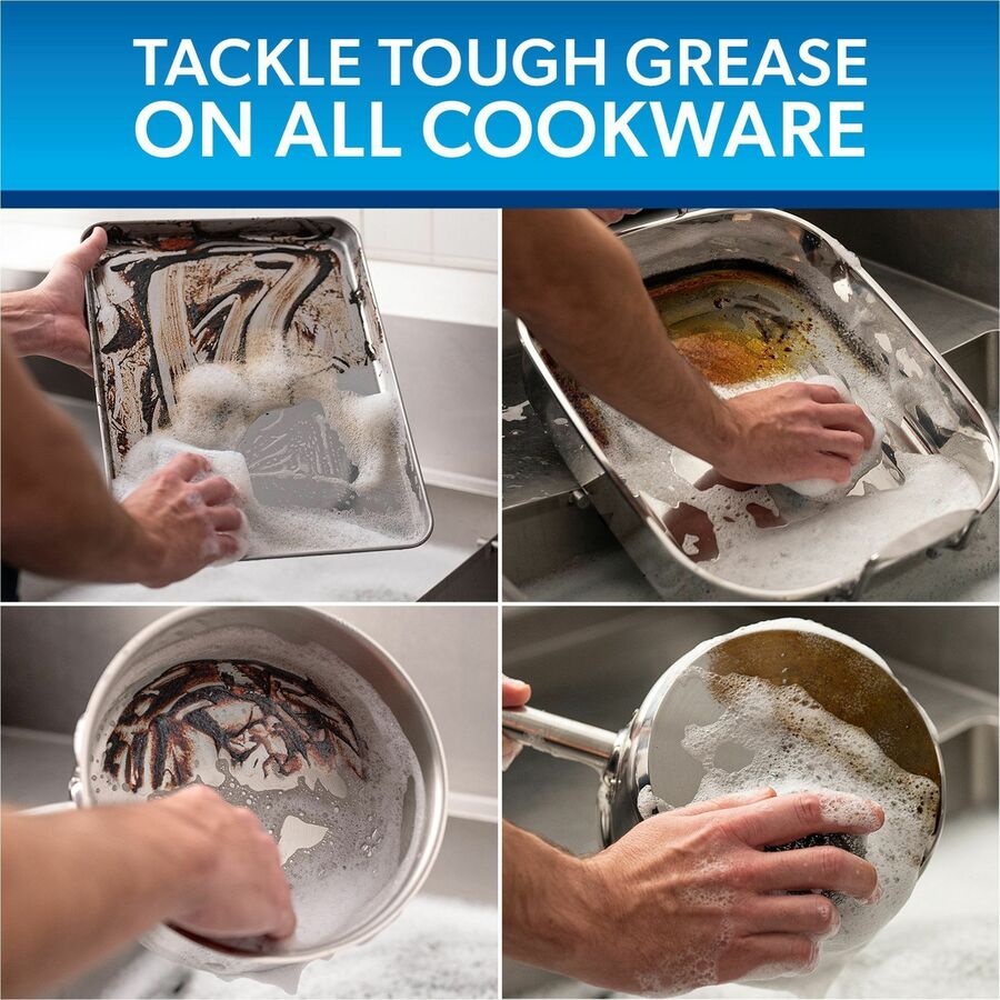 Dawn Manual Pot/Pan Detergent - 38 fl oz (1.2 quart) - Heavy Duty, Long Lasting - Blue - 8 / Carton