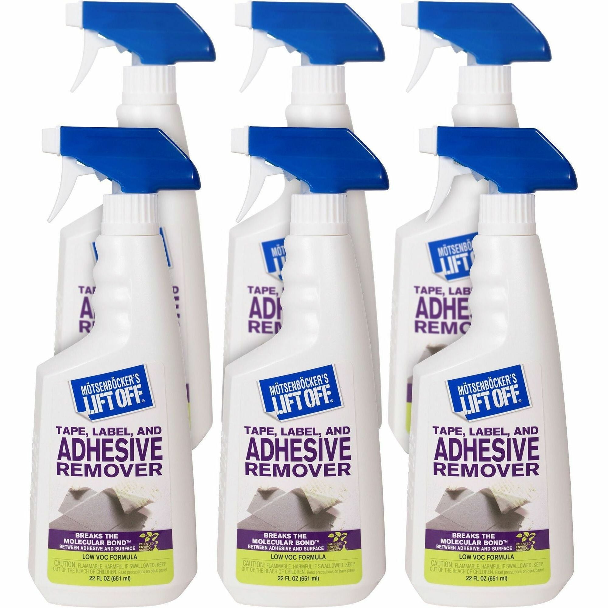 MÔøΩtsenbÔøΩcker's Lift Off Stain/Tape Remover - For Chewing Gum, Tape Adhesive, Label Adhesive, Crayon, Sticker Adhesive, Wax - Clear - 6 / Carton