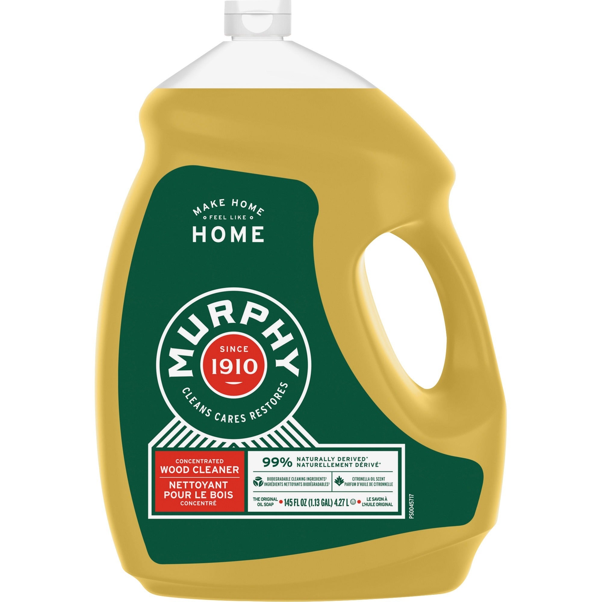 Murphy® Oil Soap Cleaner - Concentrate - 145 fl oz (4.5 quart) - Natural Scent - Ammonia-free, Bleach-free, Phosphate-free - Brown - 1 Each