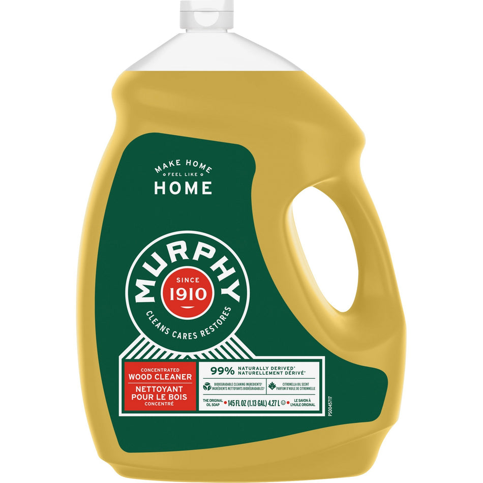Murphy® Oil Soap Cleaner - Concentrate - 145 fl oz (4.5 quart) - Natural Scent - Ammonia-free, Bleach-free, Phosphate-free - Brown - 1 Each