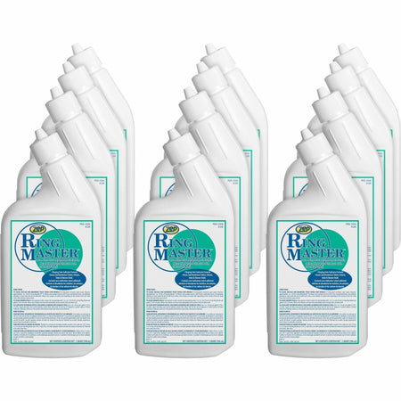 Zep Commercial Ring Master All-Purpose High Acid Cleaner - 32 fl oz (1 quart) - Odor Resistant, Fume-free, Easy to Use, Dilutable - Lime Green - 12 / Box