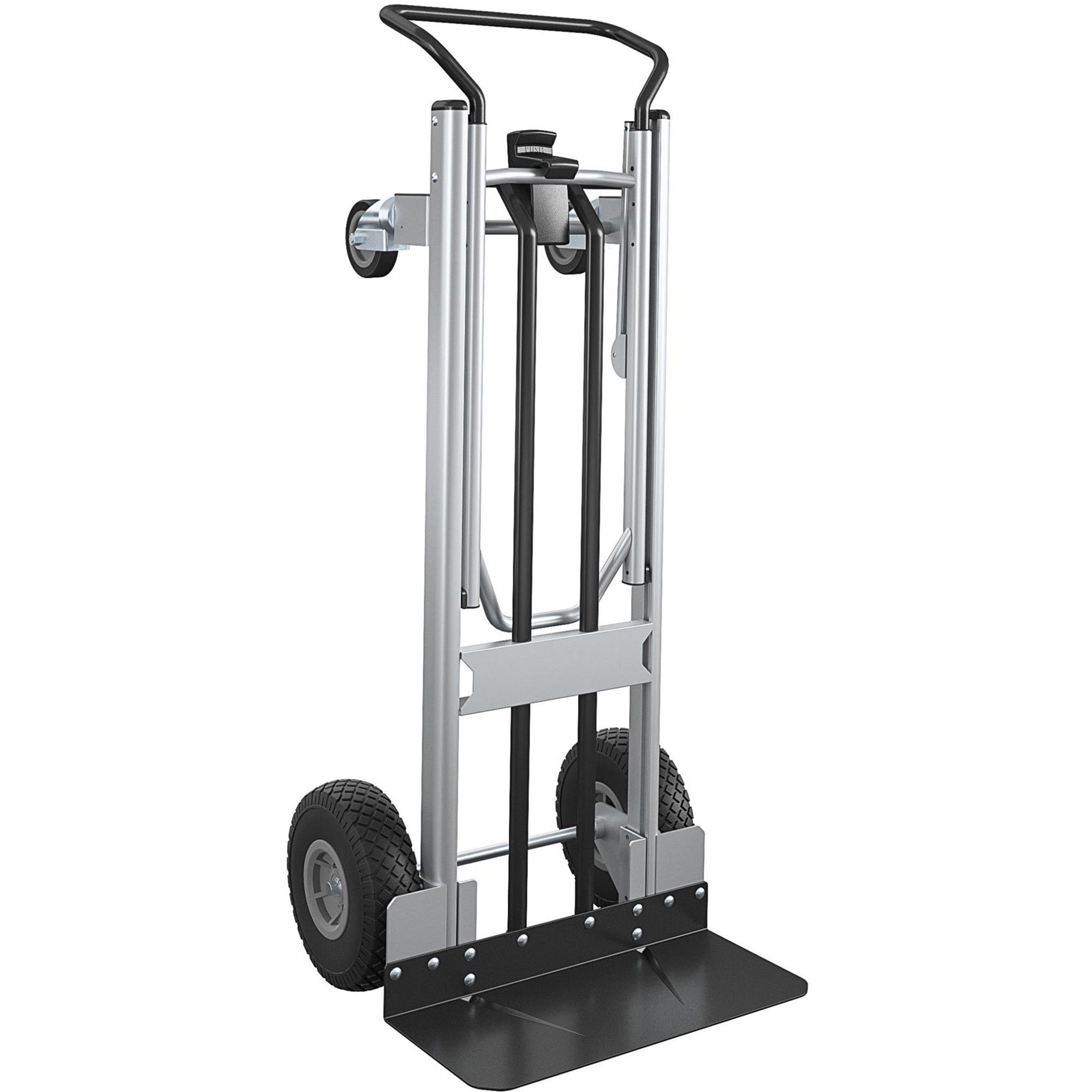 Cosco 2-in-1 Hybrid Hand Truck - 1000 lb Capacity - 4 Casters - 19.50" Length x 19.50" Width x 48" Height - Black - 1 Each