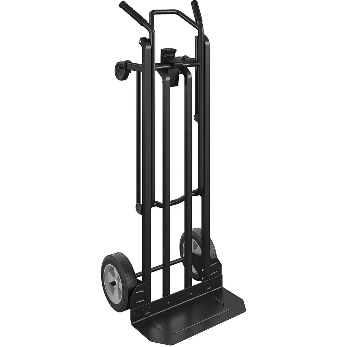 Cosco 2-in-1 Hybrid Hand Truck - 800 lb Capacity - 4 Casters - Steel - 18" Width x 16" Depth x 46" Height - Steel Frame - Black - 1 Each