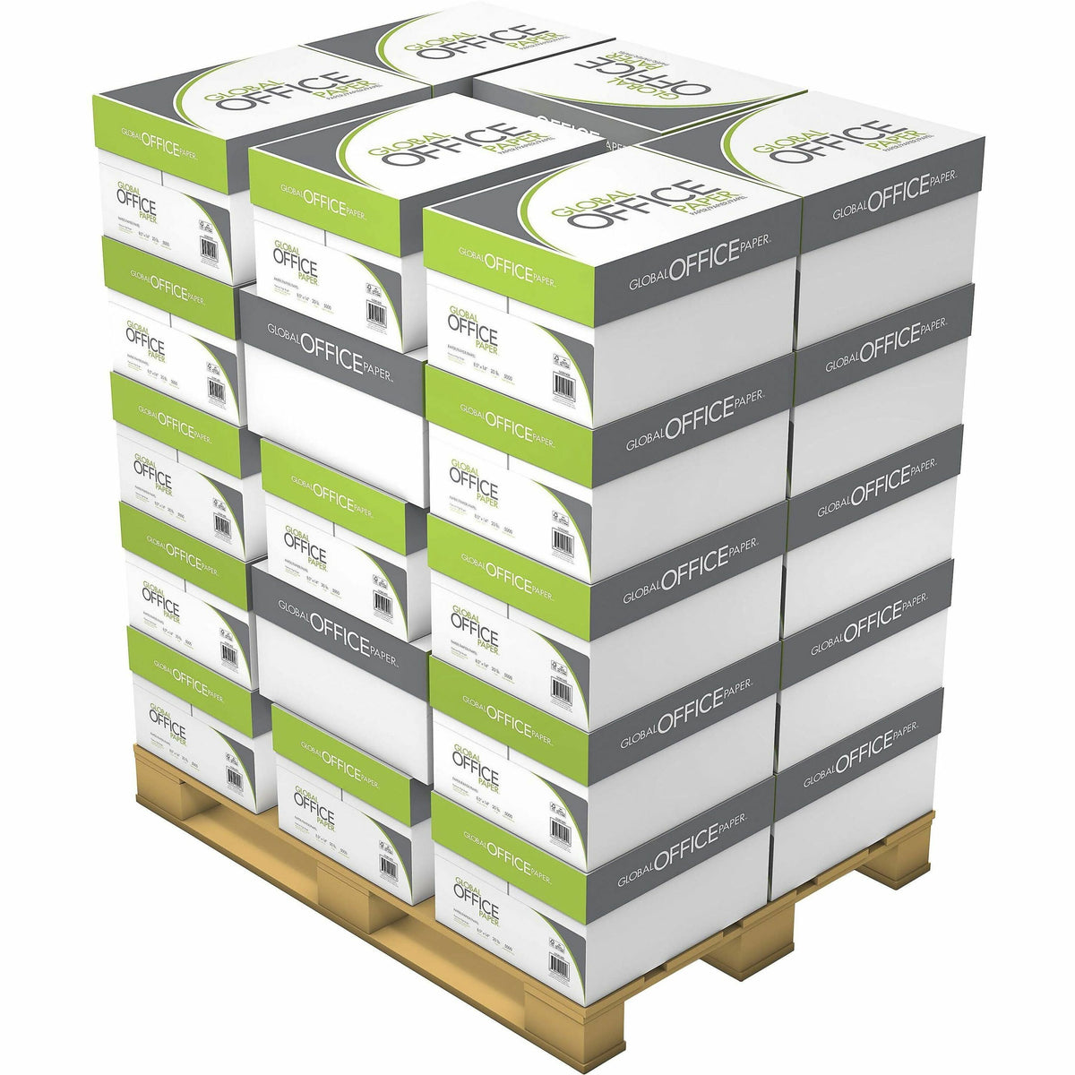 PALLET Global Office Premium Paper: 96 Brightness 8 1/2’’ x 14’’ White - 500 Sheets - 300/Pallet - Copy & Printer Paper
