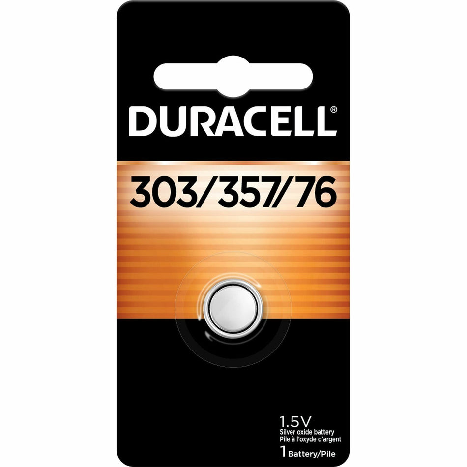 Duracell 303/357 Silver Oxide Battery - For Watch, Toy, Medical Equipment, Calculator - 1.5 V - 6 / Box