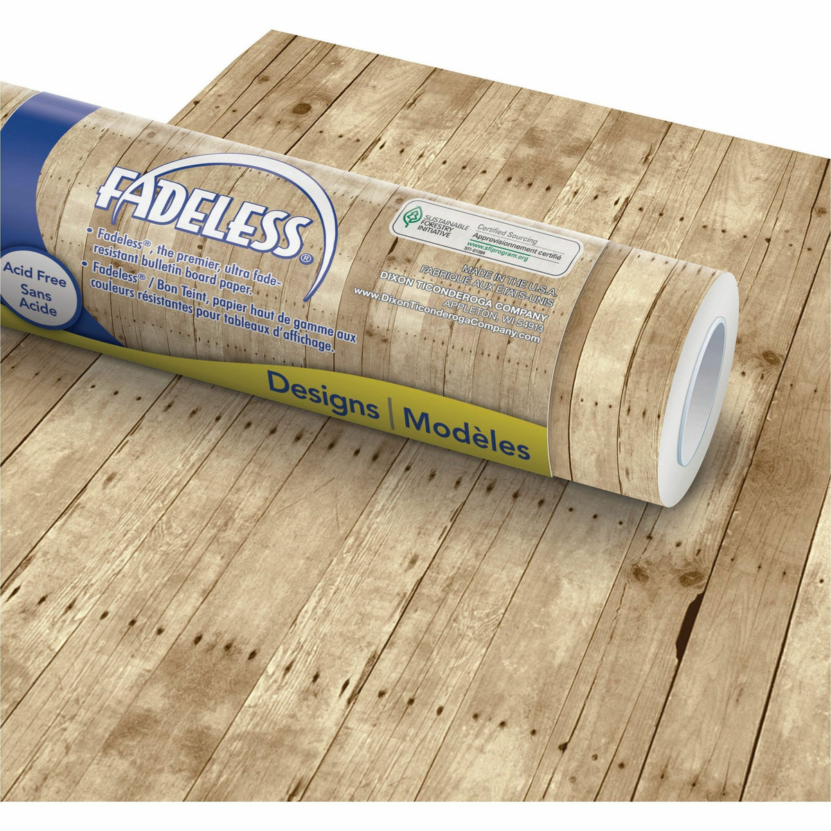 Fadeless Bulletin Board Paper Rolls - Classroom, Door, File Cabinet, School, Home, Office Project, Display, Table Skirting, Party, Decoration - 48" Width x 50 ft Length - Natural - Paper - 1 Roll