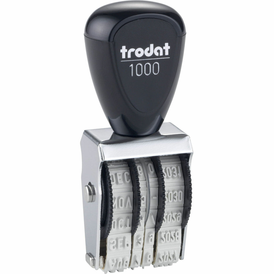 Trodat Rubber Date Stamp - Date Stamp - 4 Bands - Assorted - Rubber, Steel - 1 Each