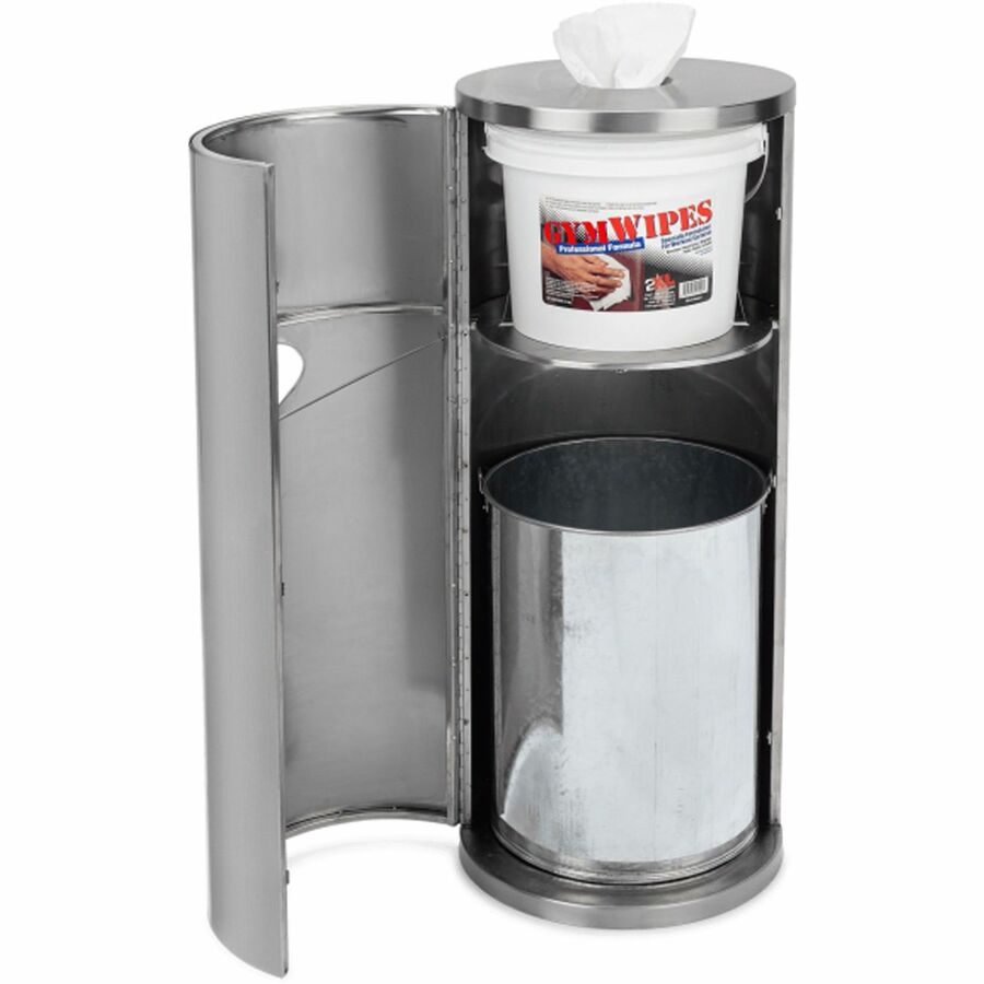 2XL Stainless Steel Stand Wiper Dispenser - Left