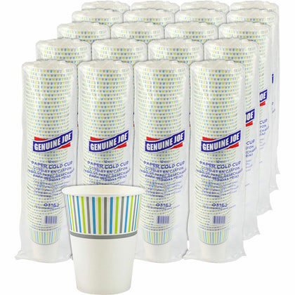 Genuine Joe 12 oz Cold Cups: White Paper Cups for Beverages