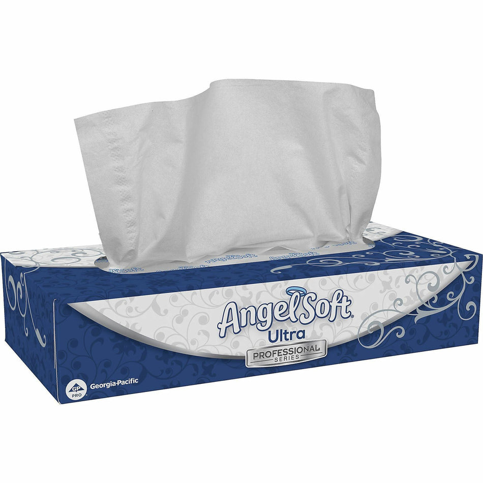 Angel Soft Professional Series Facial Tissue - 2 Ply - WhiteBox - 126/Box - 30 / Carton
