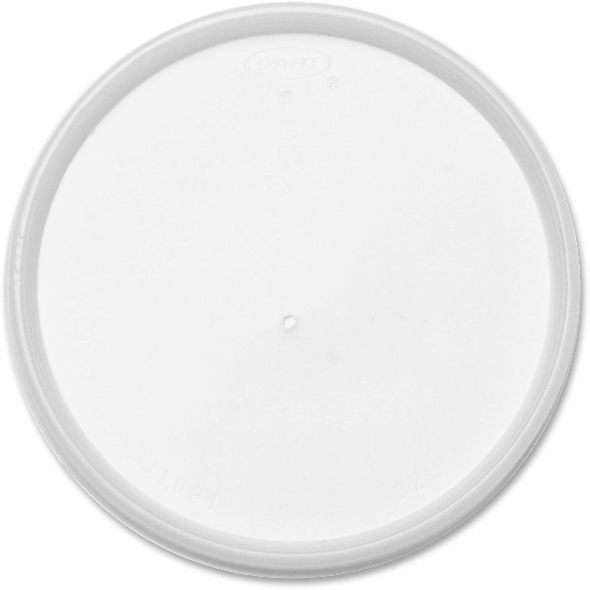 Dart 4.8’’ HIPS Plastic Vented Lids - Translucent - 100/Pack - Cups