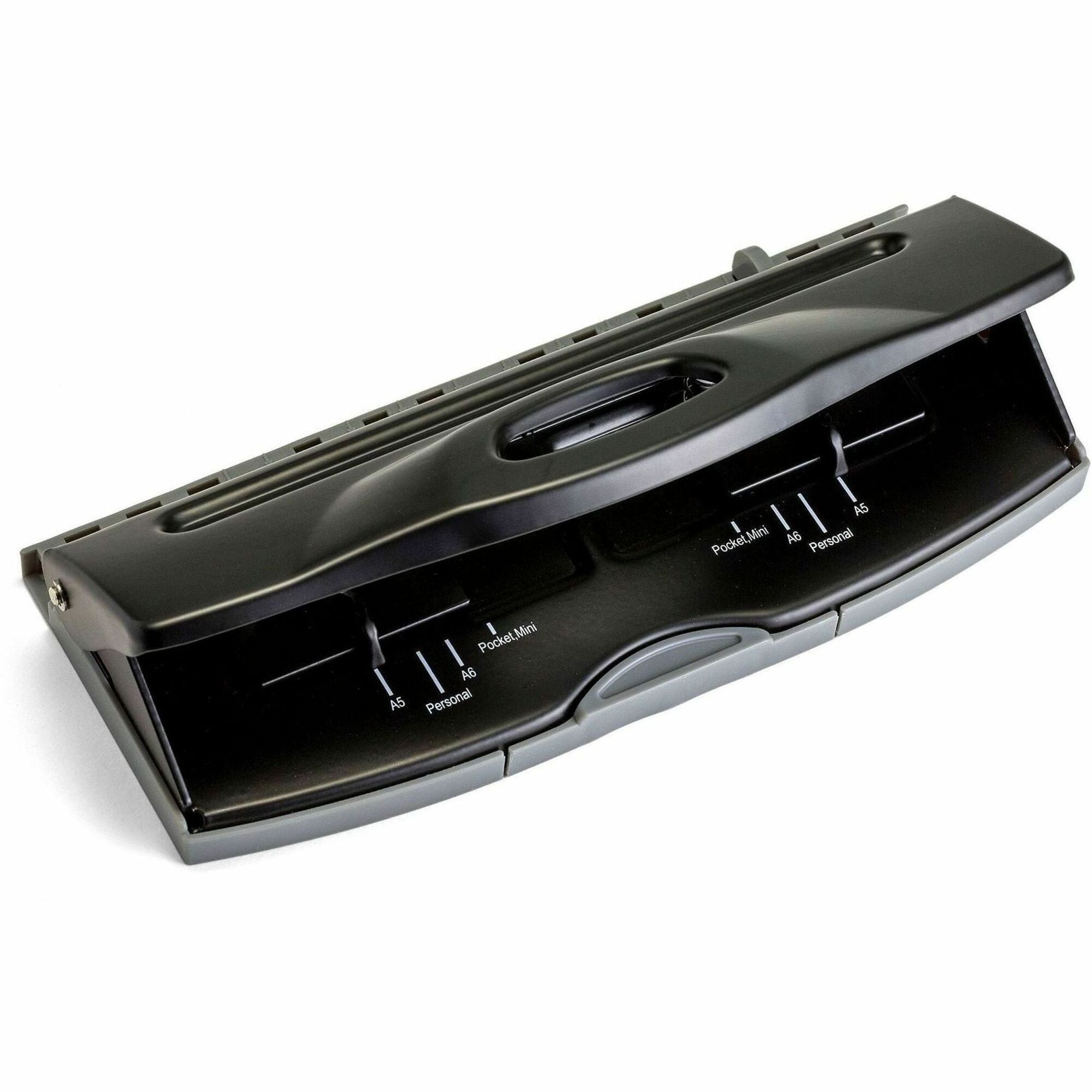 Officemate Diary 6-Hole Punch, Black - 8 Sheet - Steel - 3.6" Width x 1.9" Height - Black