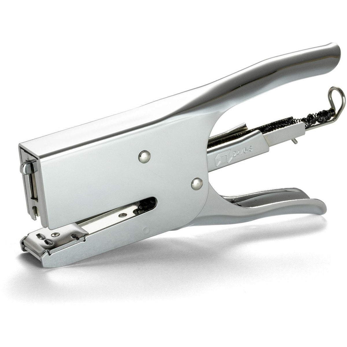 Officemate Plier Stapler - Staple Size: 0.25" , 0.31" - Rear Loading - Silver - Metal - 1 Each